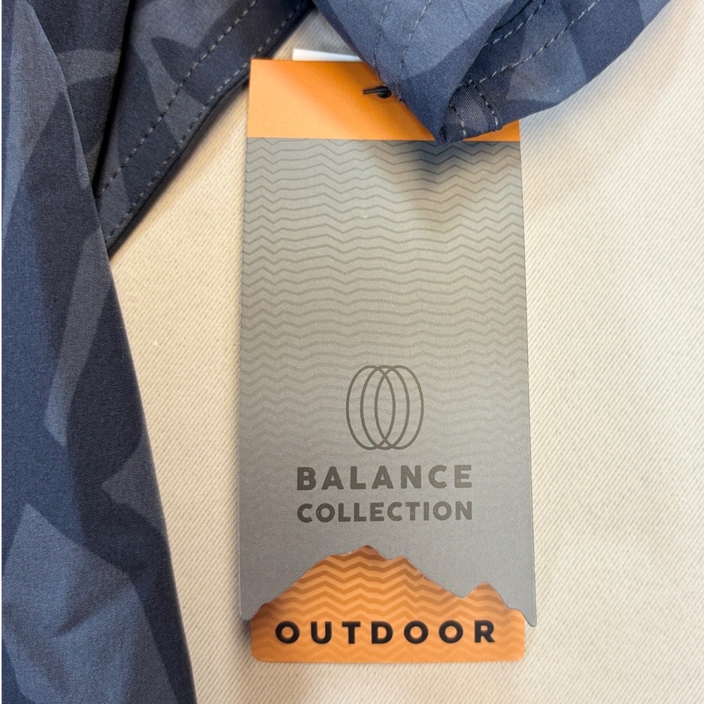 NEW Balance Collection Shirt Mens XXL Blue Palm Performance Outdoor Hiking Golf - Picture 3 of 13